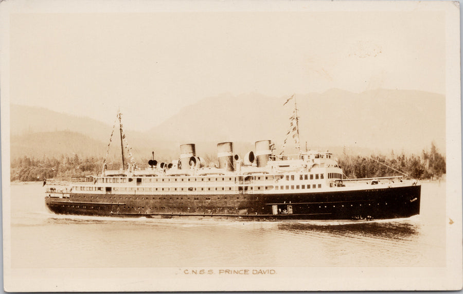 SS 'Prince David' Steamship British Columbia Gowen Sutton RPPC Postcard 