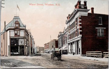 Water Street Windsor Nova Scotia Postcard 