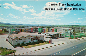 Dawson Creek BC TraveLodge Hotel Motel Alaska Avenue Postcard 