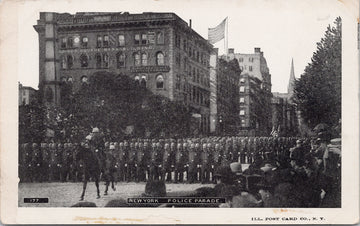 New York Police Parade NY Policemen Postcard 