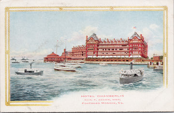 Hotel Chamerberlin Fortress Monroe VA Virginia Postcard 