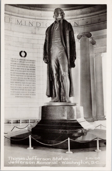 Washington DC Thomas Jefferson Statue Memorial Postcard 