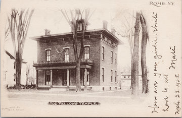 Odd Fellows Temple Rome NY New York Postcard 