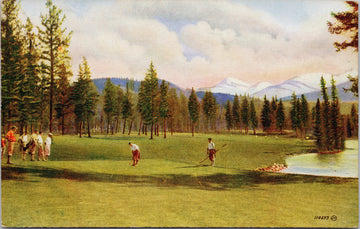 Jasper Park Lodge Golf CNR Canadian National Railways Postcard 