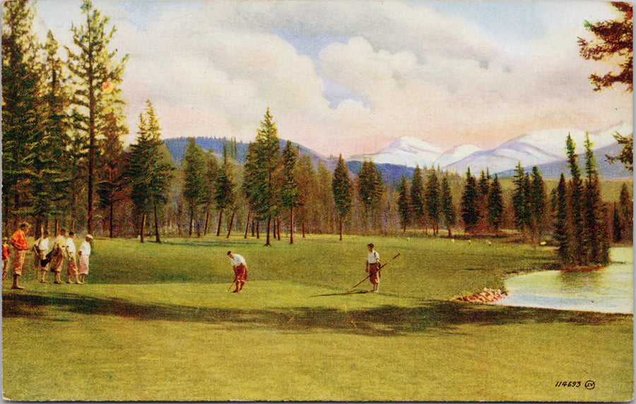 Jasper Park Lodge Golf CNR Canadian National Railways Postcard 