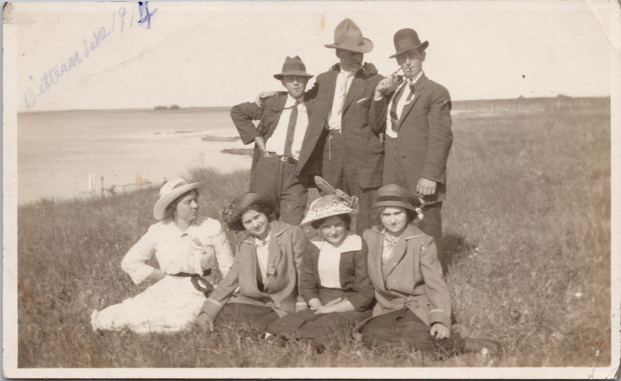 Bittern Lake AB Alberta Portrait of People Postcard