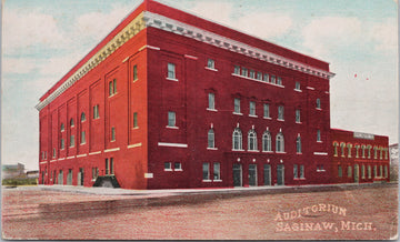 Saginaw Michigan Auditorium Unused Postcard SP8
