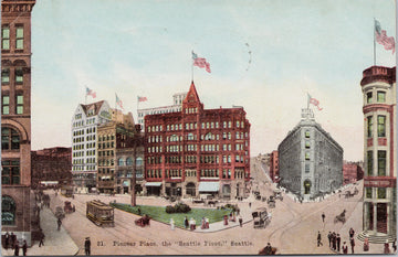 Seattle WA Pioneer Place Hotel Seattle c1908 Postcard 