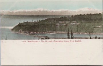 Olympic Mountains from Seattle WA Washington Postcard 