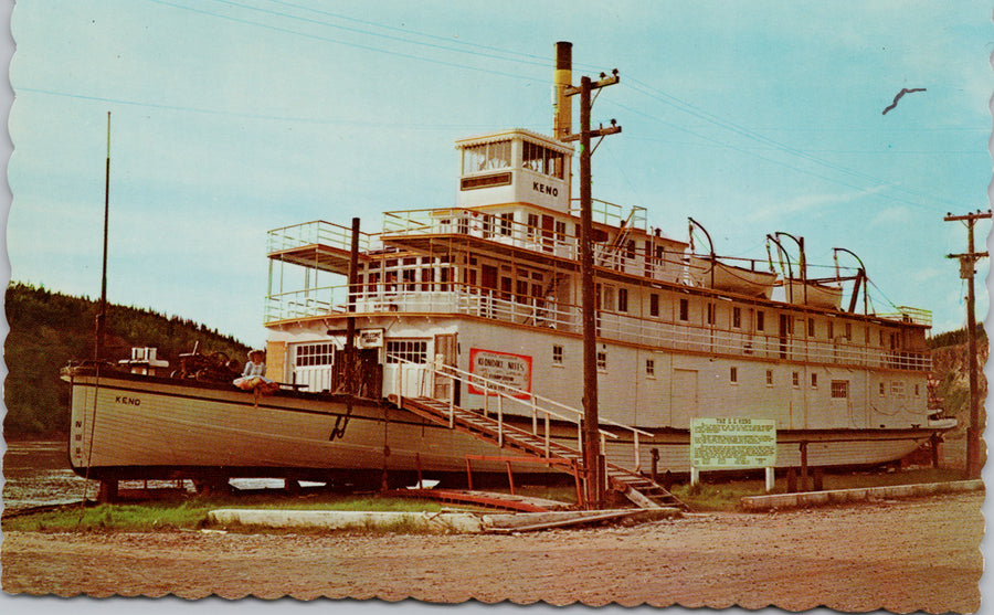 SS 'Keno' Sternwheeler Dawson City Yukon YT Unused Postcard 