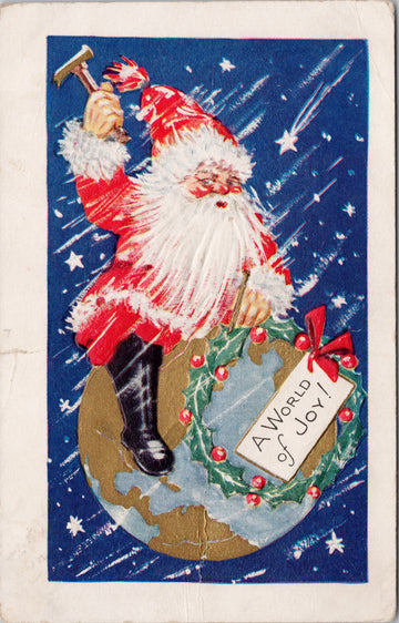 Santa Claus A World Of Joy Christmas #26 Postcard SP8 *as is