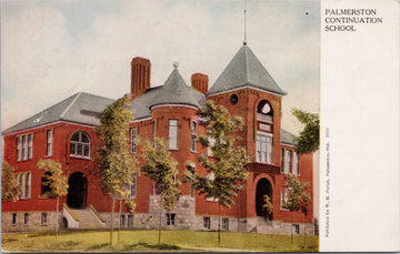 Palmerston Ontario Palmerston Continuation School Chelsey ON Cancel Postcard SP8