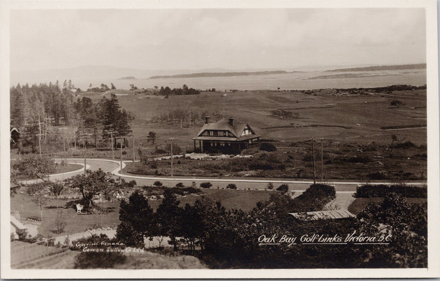 Oak Bay Golf Links Victoria BC Vancouver Island Unused Real Photo Postcard 