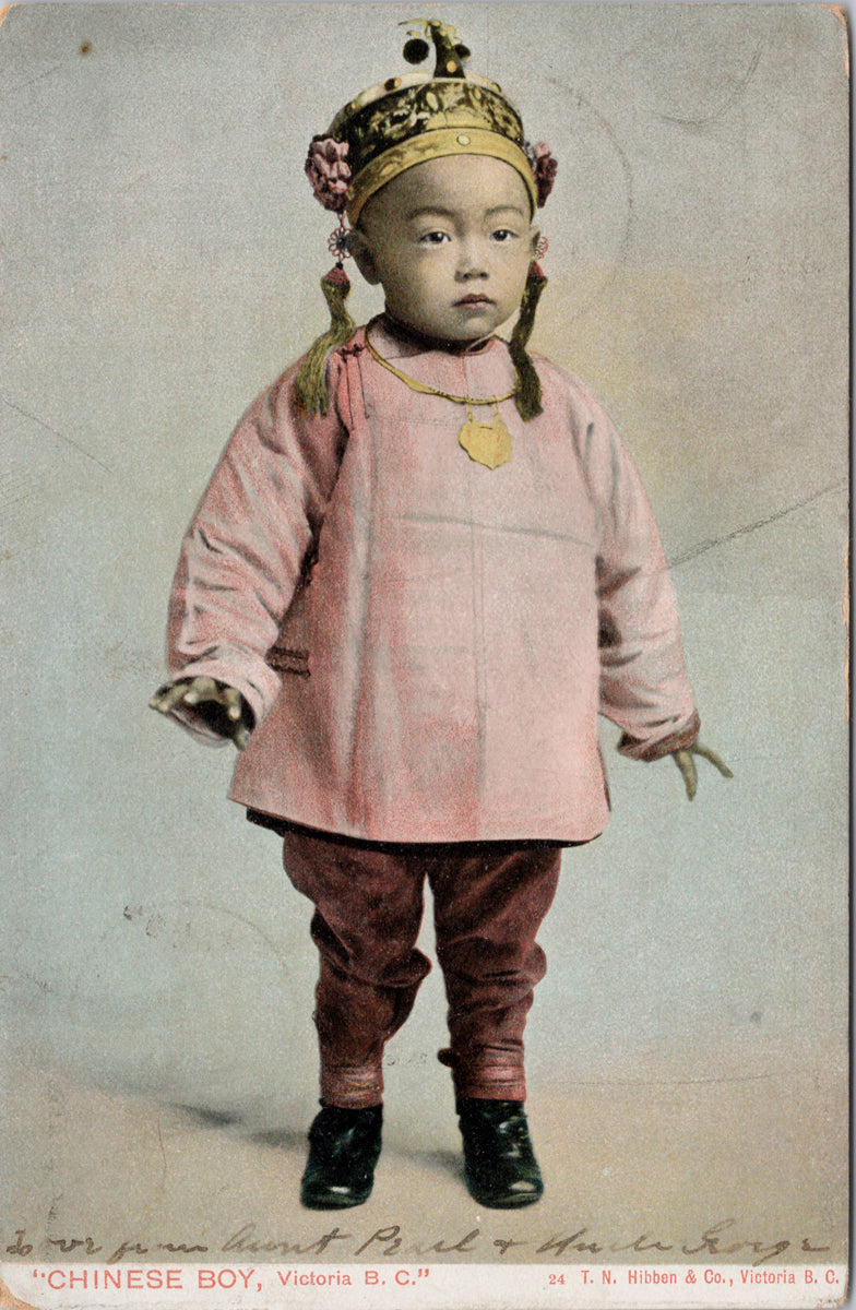 Victoria BC Chinese Boy Child #24 Hibben Postcard