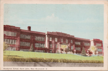 Vocational School Saint John NB New Brunswick c1950 PECO Postcard
