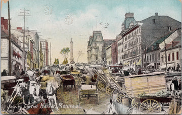 Jacques Cartier Market Montreal QC Quebec #128 European Postcard 