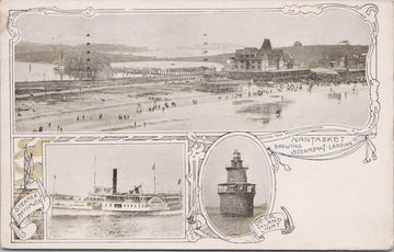Nantasket MA showing Steamboat Landing Steamer 'Mayflower' Postcard 