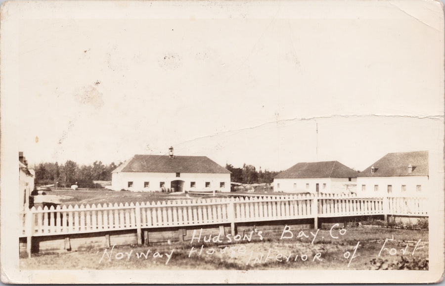 Norway House Manitoba Hudson's Bay Co Real Photo Postcard SP8 *as is