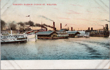 Toronto Ontario Harbour Wharves 'Cambria' Boat Unused #1329 Postcard 