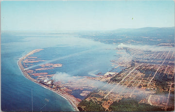 Port Angeles WA Washington Aerial View Ediz Hook Clifford Ellis Postcard