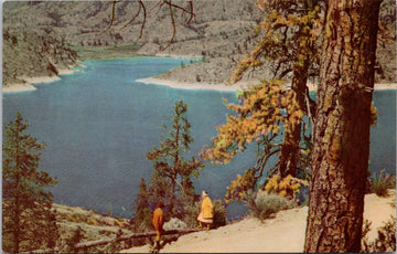 Omak Lake WA Washington Soap Lakes Union Oil Advertising Postcard 