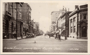 Scarth Street Regina SK Canadian Pacific Telegraph BC Printing Litho Postcard