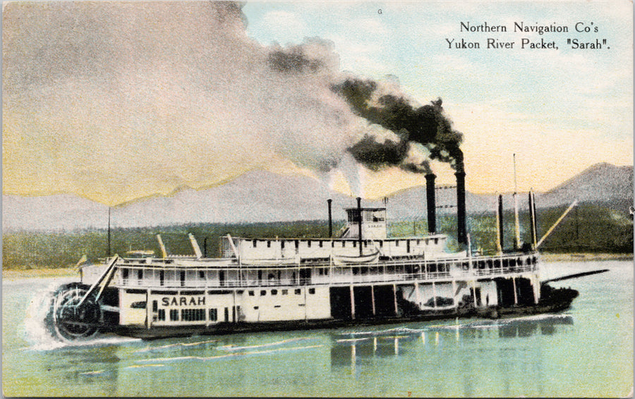 Steamer 'Sarah' Yukon River Northern Navigation Co Unused Postcard 