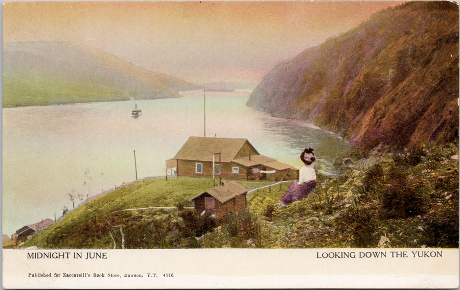 Midnight in June Yukon River YT Unused Zaccarelli #4116 Postcard