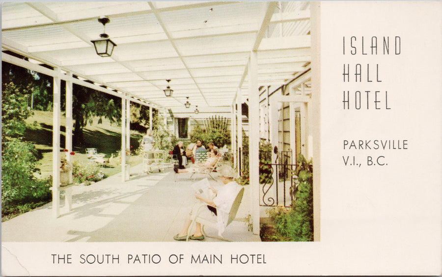 Island Hall Hotel Parksville British Columbia BC Vancouver Island Postcard 