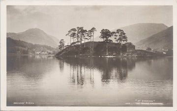 The Island Grasmere 'At Evening' Cumbria England UK Abraham's Series Postcard