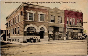 Chanute Kansas Peoples Home State Bank Sante Fe & Main Streets 