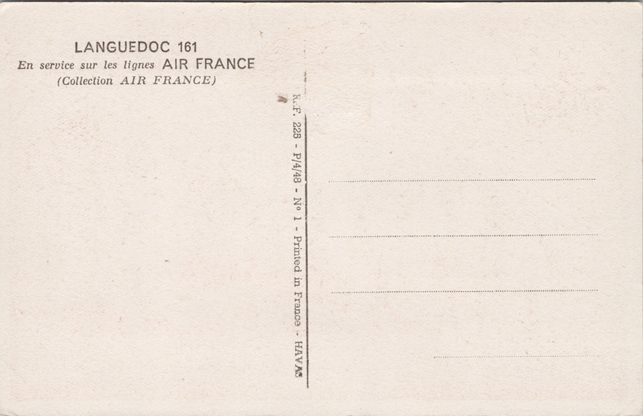 Languedoc 161 Air France Airlines Airplane ATH Unused Postcard SP9