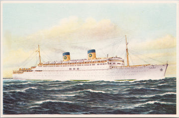 SS 'Homeric' Passenger Ship Home Lines Unused Postcard 