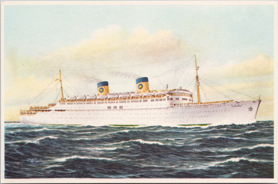 SS 'Homeric' Passenger Ship Home Lines Unused Postcard 