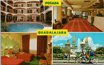 Hotel Posada Guadalajara Mexico Unused Vintage Postcard 