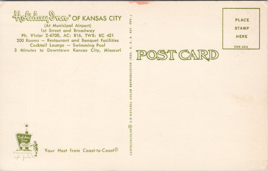 Holiday Inn of Kansas City MO Missouri Hotel Advertising Unused Postcard SP9