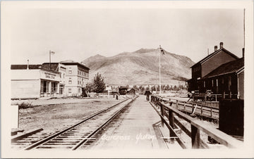 Carcross Yukon YT Street scene Unused Real Photo Postcard 