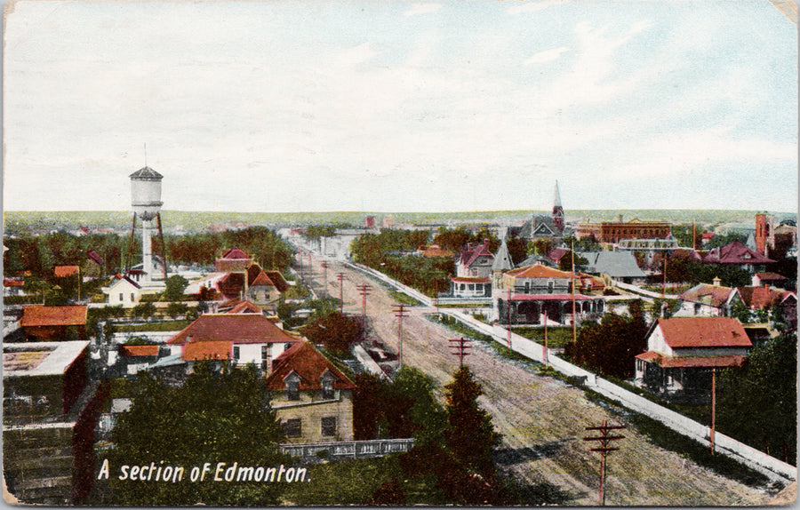 Edmonton Alberta AB A Section of Edmonton Postcard 