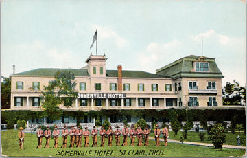Somerville Hotel St. Clair MI Postcard
