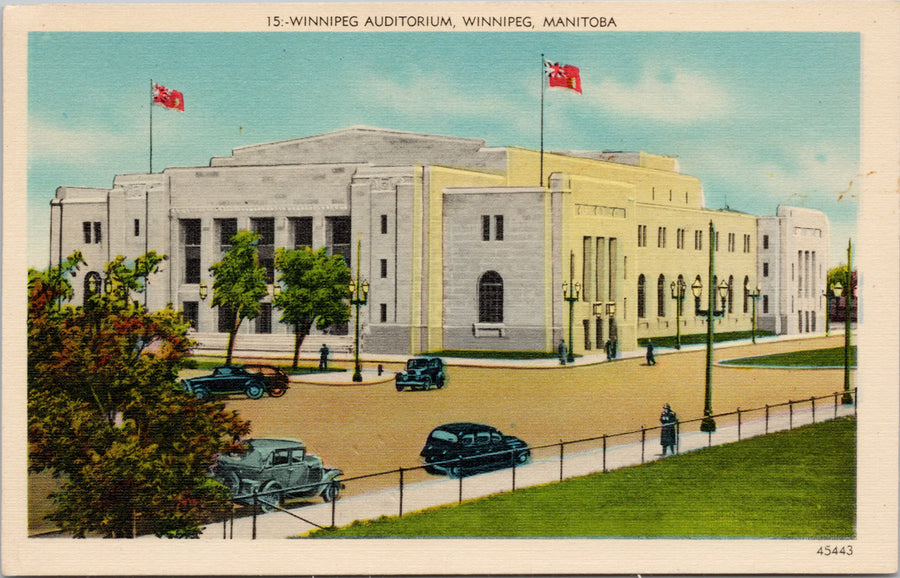 Winnipeg Auditorium Winnipeg Manitoba Postcard 