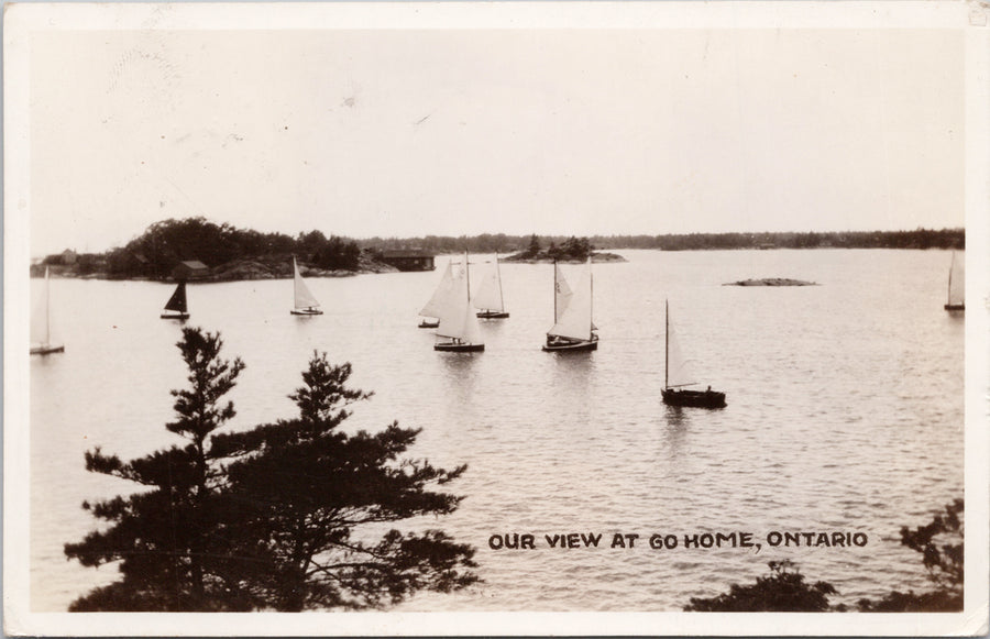 Go Home Ontario ON Sailboats Postcard 