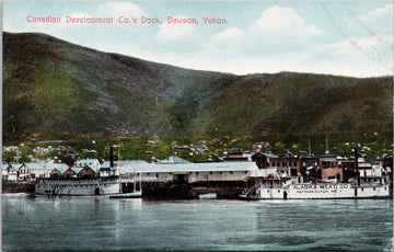 Dawson Yukon Canadian Development Company Docks Postcard 