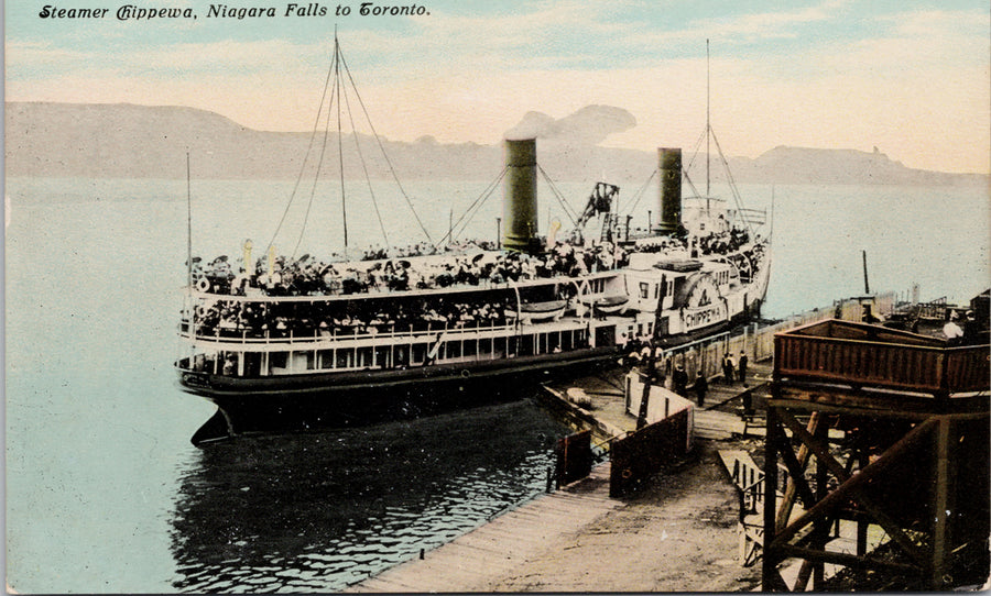 Steamer 'Chippewa' Ship Niagara Falls to Toronto Ontario ON Unused Postcard SP9