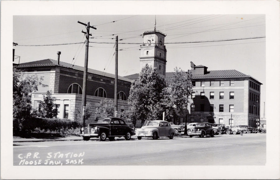 CPR Station Moose Jaw Saskatchewan Postcard 