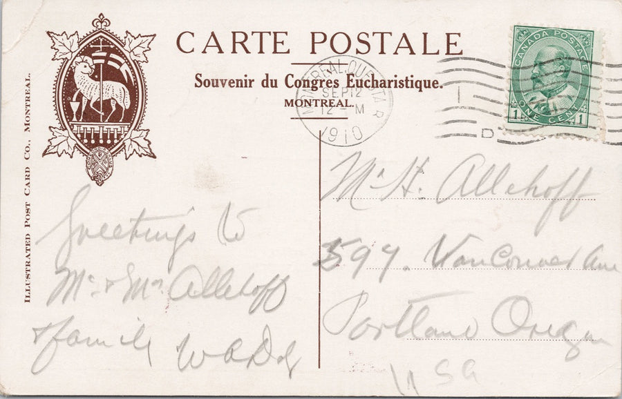 Montreal QC XXI Congres Eucharistique International 1910 Litho Postcard SP10