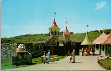 Storyland Valley Edmonton AB Humpty Dumpty and Entrance Children's Zoo Postcard 