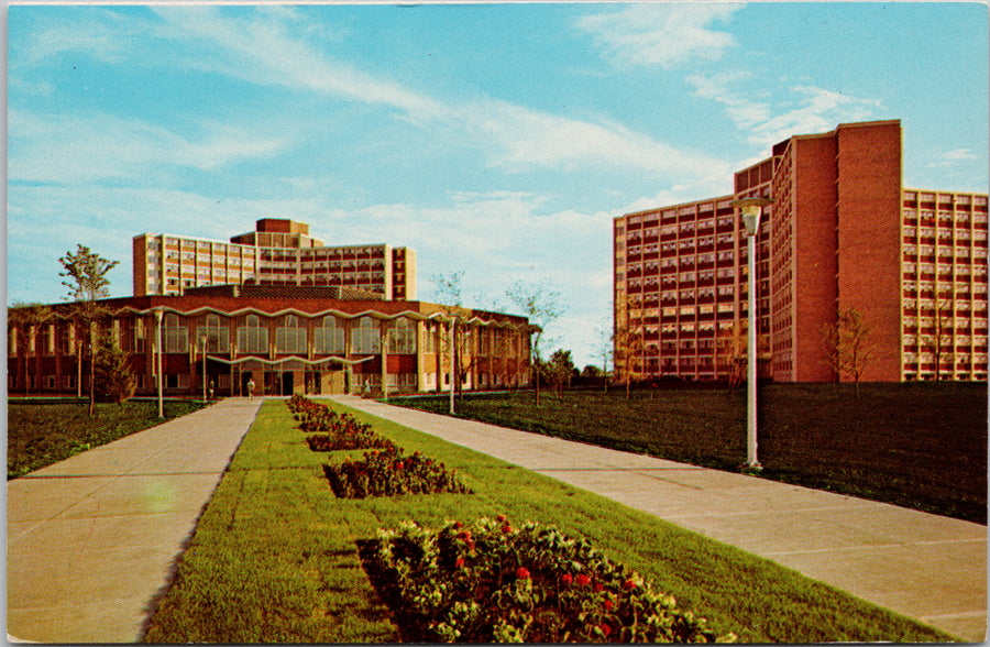 Edmonton AB Modern Students Residence University of Alberta Campus Postcard