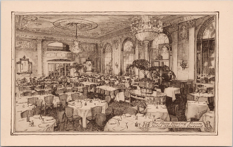 Hotel Statler Buffalo NY New York The Dining Room Advertising Unused Postcard SP10