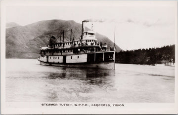 Carcross Yukon YT Steamer SS Tutshi Ship Unused Gowen Sutton RPPC Postcard