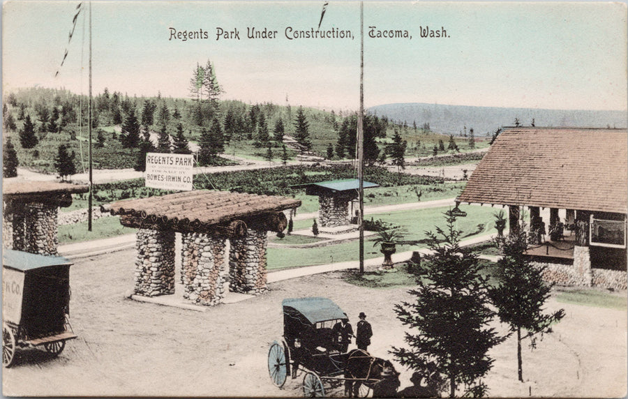 Tacoma WA Regents Park Construction For Sale Bowes-Irwin Co Sign Postcard 